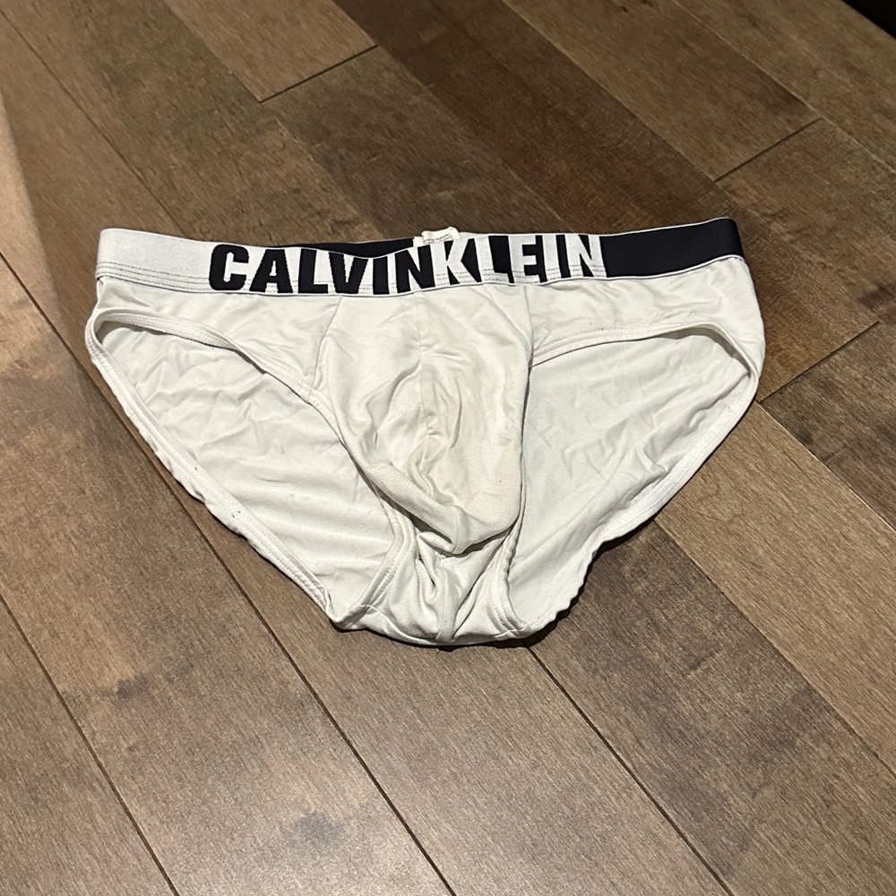 White Calvin briefs